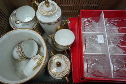 CRISTAL DE PARIS, suite de six verres à orangeade...