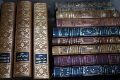 Réunion de livres reliés, XIXe, littérature,...