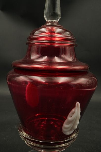 Verrerie de Vierzon, drageoir en verre multicouches...