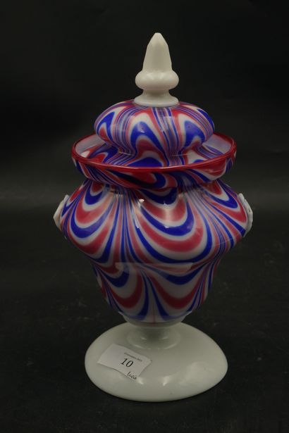 Sars-poterie, attribué à, drageoir en verre...