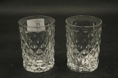 Dans le goût de BACCARAT. Suite de 10 verres...