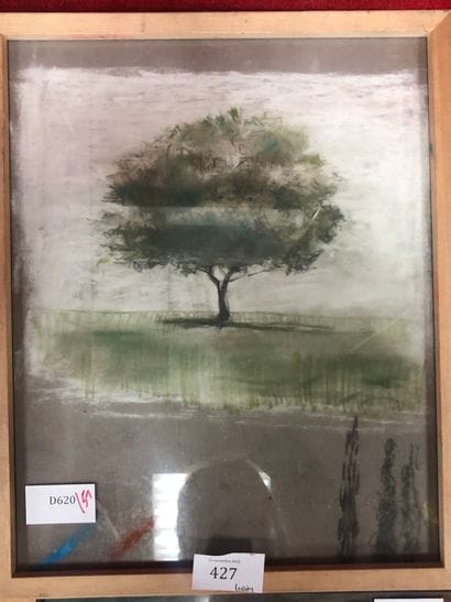 Ecole moderne. Trois pièces encadrées sous...