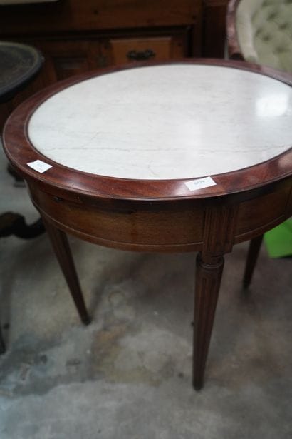 Table de salon circulaire en bois naturel...