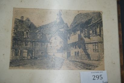 A. LEFORT. Réunion de huit gravures sous...