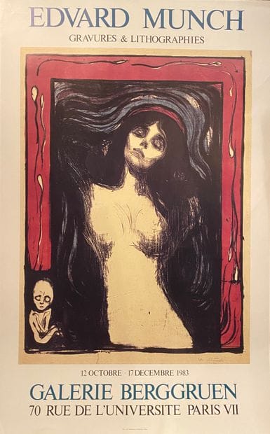 Affiche d’exposition Edvard MUNCH gravures...