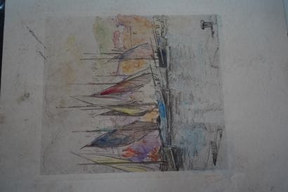 Ecole moderne. Canal du Loing ; Les Varennes...