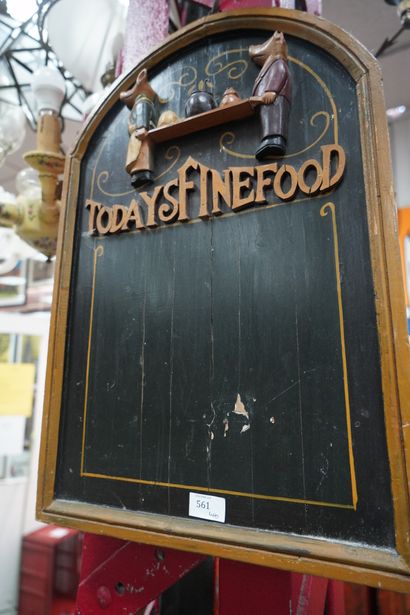Panneau publicitaire en bois peint 