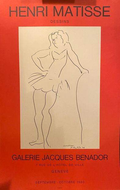 Affiche d’exposition Henri MATISSE Dessins,...