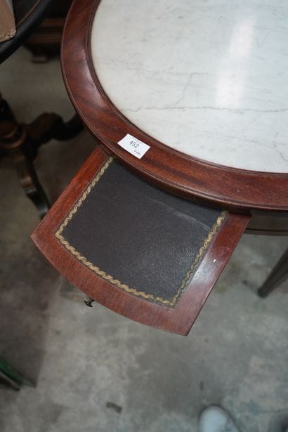 Table de salon circulaire en bois naturel...