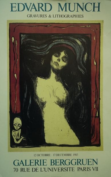 Affiche d’exposition Edvard MUNCH gravures...