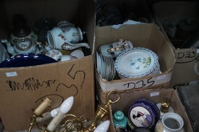 Réunion de parties de service à thé café...
