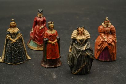 Gustave VERTUNNI, réunion de cinq figurines...