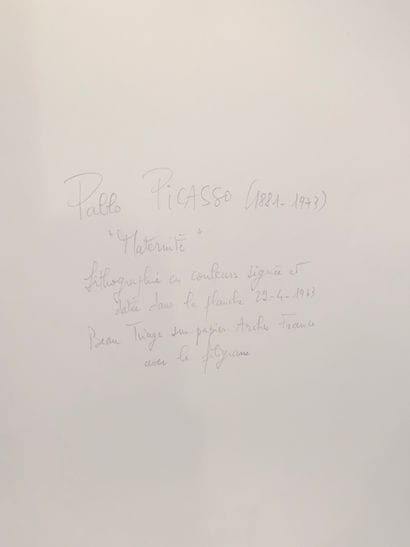 Pablo PICASSO (1881-1973), d’après
La Maternité,...