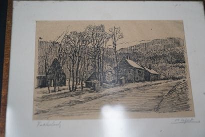 A. LEFORT. Réunion de huit gravures sous...