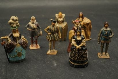 Gustave VERTUNNI, Réunoin de figurines en...