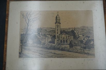 A. LEFORT. Réunion de huit gravures sous...
