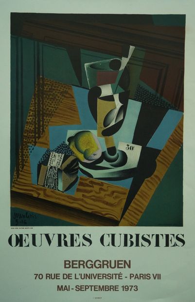 Affiche d'exposition, Œuvres cubistes, Berggruen,...