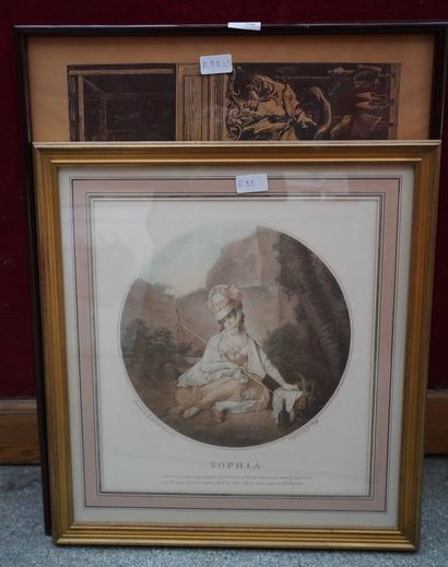 Reproduction dans le goût du XVIIIe ; gravures...