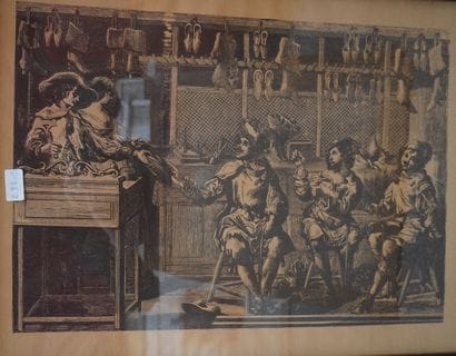 Reproduction dans le goût du XVIIIe ; gravures...