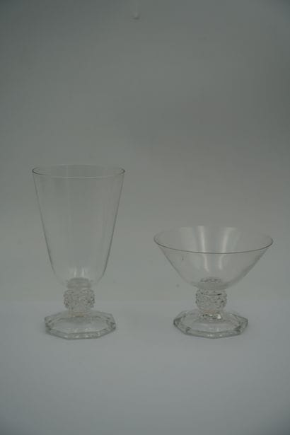 Partie de service de verres en cristal, le...