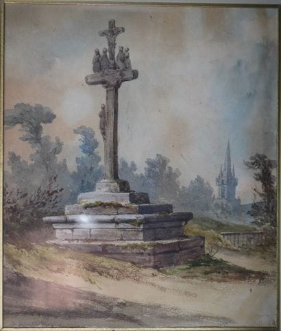 Réunion de dessins, aquarelles sur le thème...