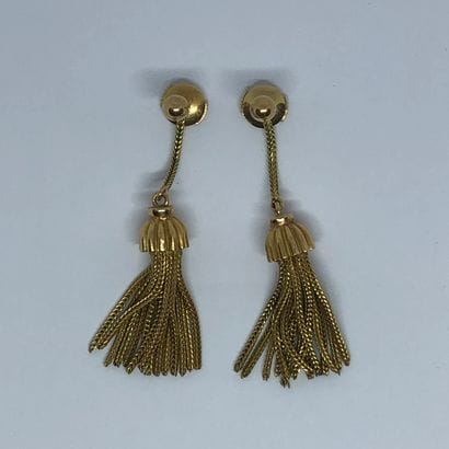 Paire de boucles d'oreilles en or jaune 18K...
