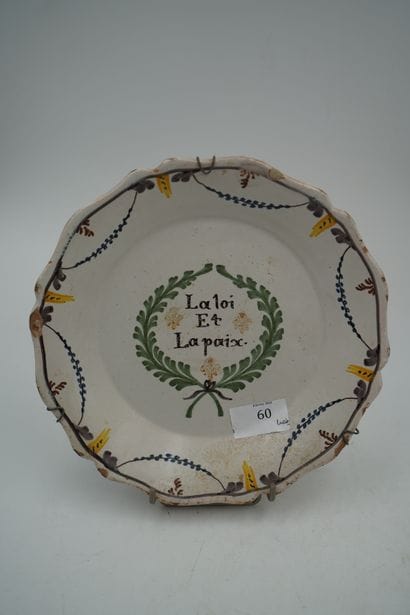 NEVERS XVIIIe, assiette révolutionnaire en...
