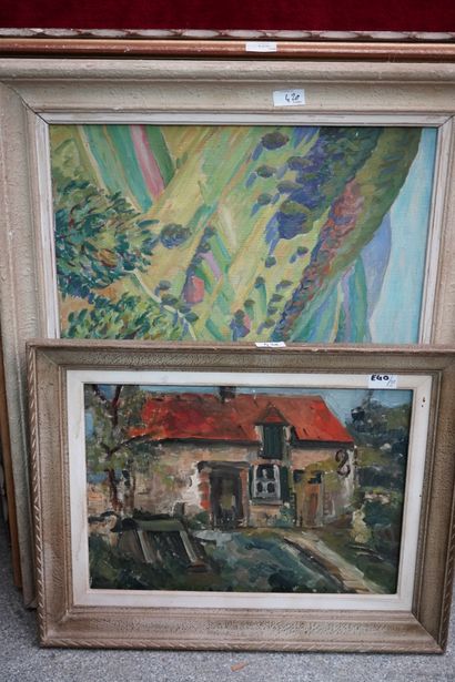 Réunion de tableaux comprenant : Maurice...