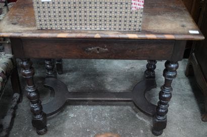 Table rectangulaire en bois naturel ouvrant...