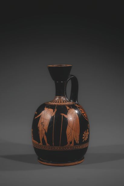 RED-FIGURED ARYBALLISQUE LEKYTHOS
Decorated...