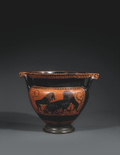 CRATER WITH BLACK-FIGURE COLUMNS
Decorated...