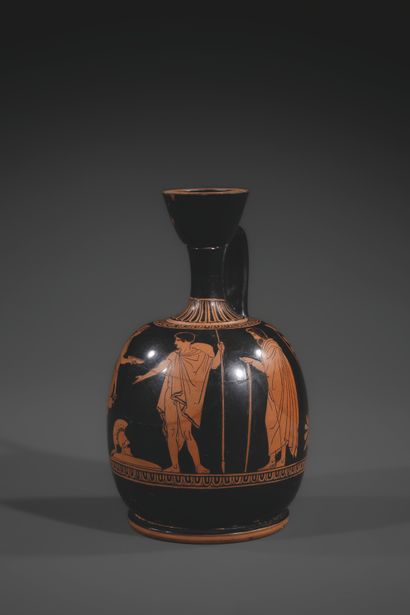 RED-FIGURED ARYBALLISQUE LEKYTHOS
Decorated...