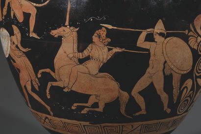 LARGE RED-FIGURE HYDRIA
The body is decorated...