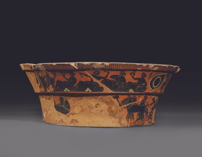 NECK FRAGMENT FROM A LARGE BLACK-FIGURED...