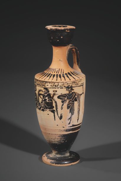 BLACK-FIGURE LEKYTHOS WITH WHITE BACKGROUND
The...