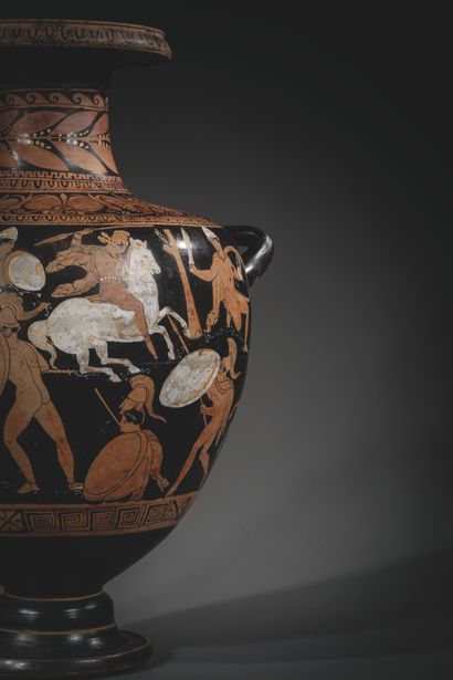 LARGE RED-FIGURE HYDRIA
The body is decorated...