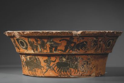 NECK FRAGMENT FROM A LARGE BLACK-FIGURED...