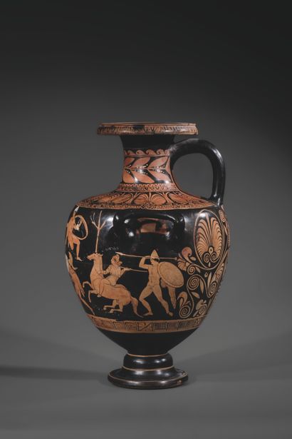 LARGE RED-FIGURE HYDRIA
The body is decorated...