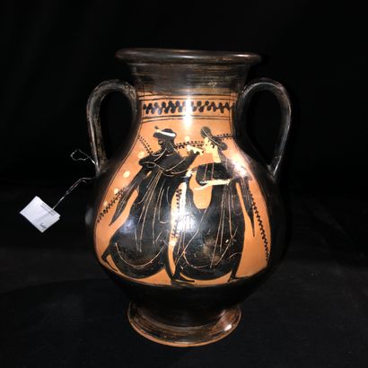 BLACK-FIGURE PELIKE
Side A: Athena battling...