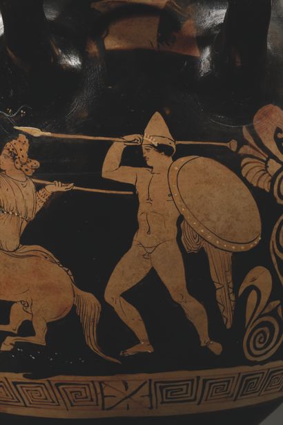 LARGE RED-FIGURE HYDRIA
The body is decorated...