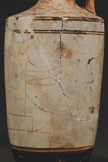 WHITE-BOTTOMED LEKYTHOS
The body decorated...