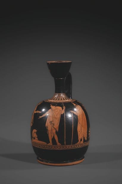 RED-FIGURED ARYBALLISQUE LEKYTHOS
Decorated...