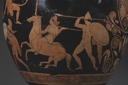 LARGE RED-FIGURE HYDRIA
The body is decorated...