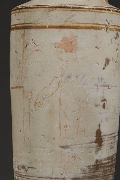 WHITE-BOTTOMED LEKYTHOS
The body decorated...