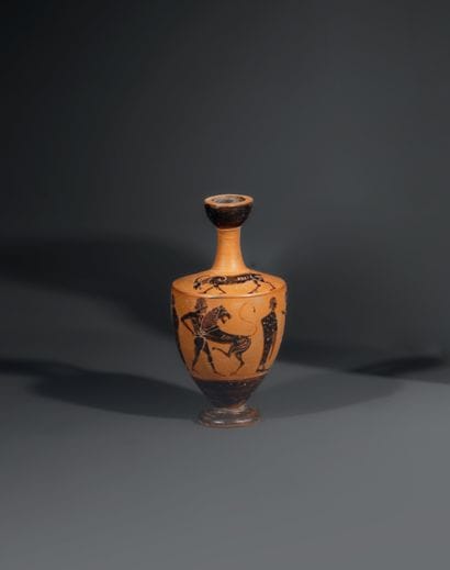 BLACK-FIGURE LEKYTHOS
Decorated with a scene...