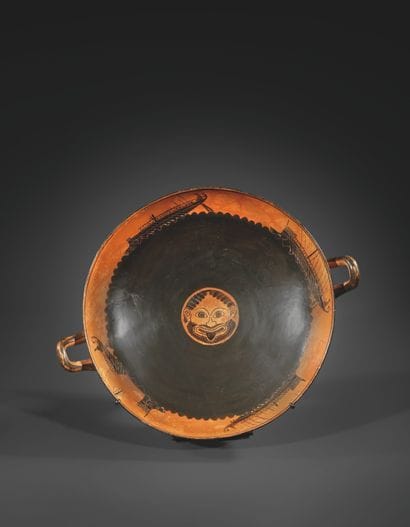 LARGE BLACK-FIGURE BOWL
Inner rims decorated...