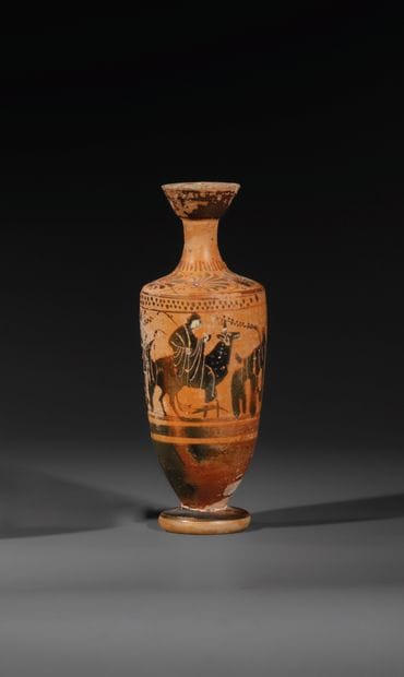 BLACK-FIGURE LEKYTHOS
The body decorated...