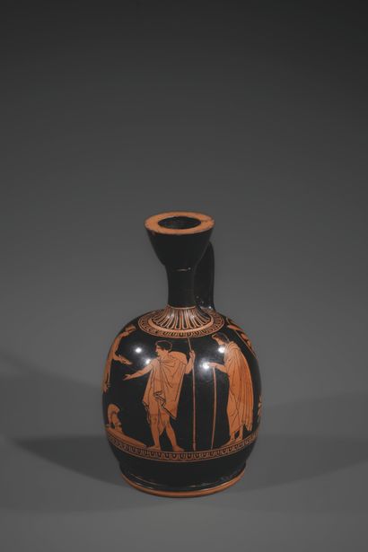 RED-FIGURED ARYBALLISQUE LEKYTHOS
Decorated...