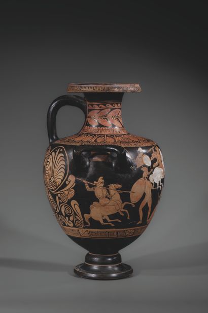 LARGE RED-FIGURE HYDRIA
The body is decorated...