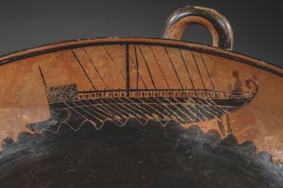 LARGE BLACK-FIGURE BOWL
Inner rims decorated...